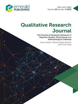 cover image of Qualitative Research Journal, Volume 20, Number 3